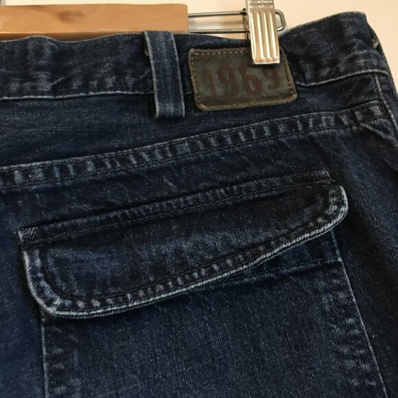 GAP 1969 100% Cotton Blue Army Jeans 36 X 32 Unisex - Picture 9 of 16